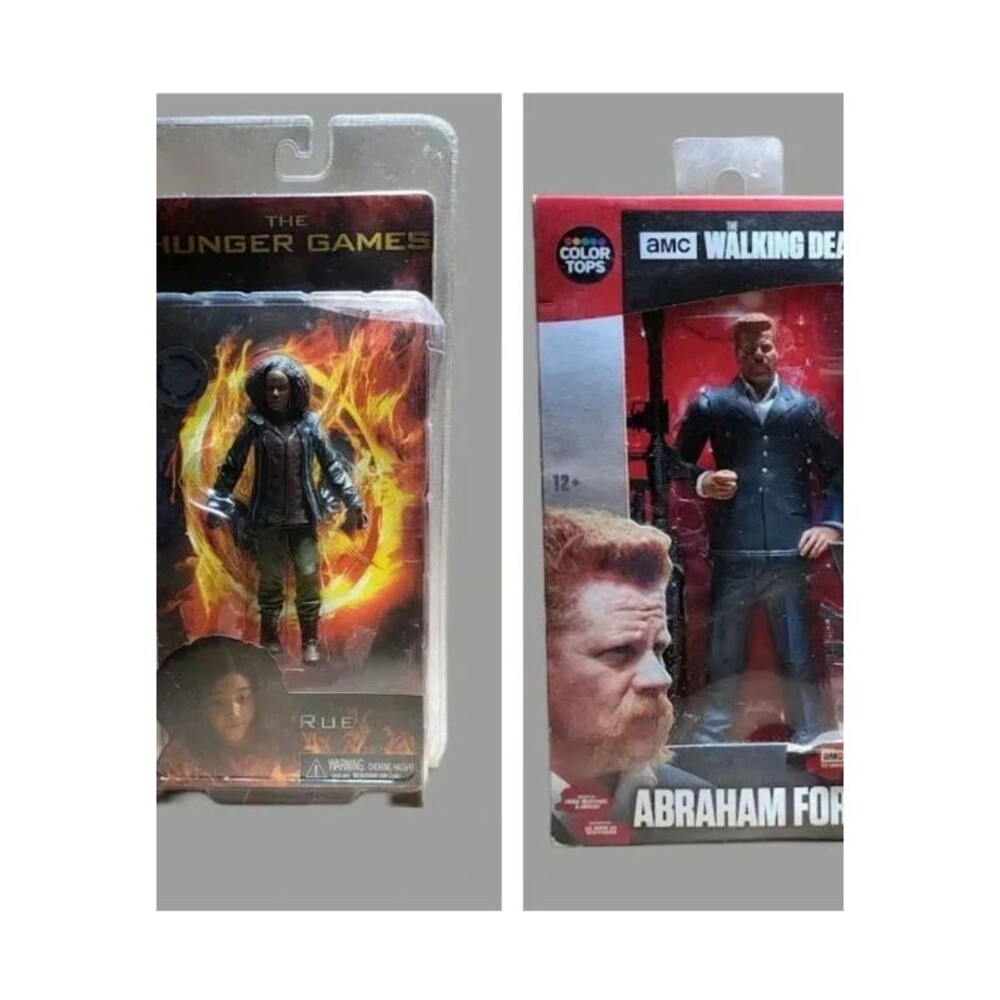 McFarlane The Walking Dead Abraham Ford Action Figure #7 & The Hunger Games Rue